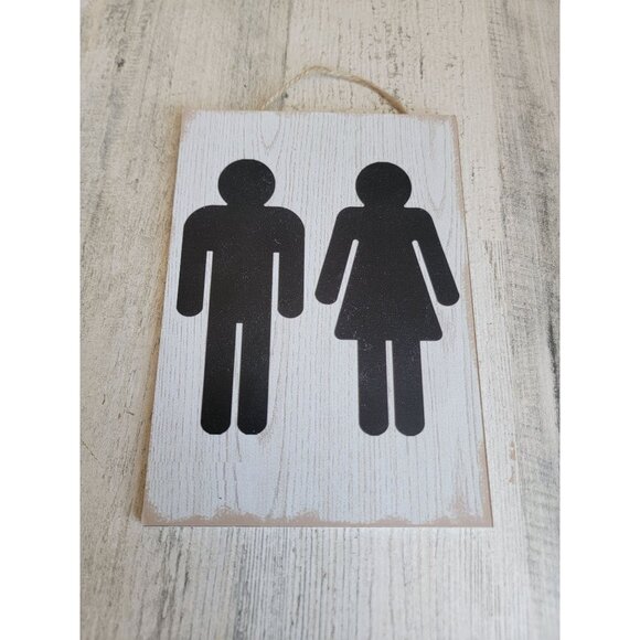 Male female bathroom sign home‎ decor funny - Picture 2 of 5